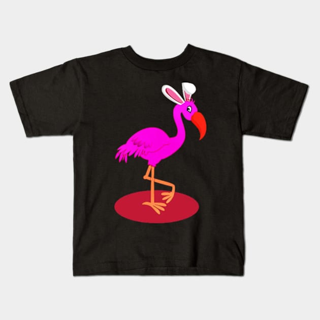 Flamingo Easter Kids T-Shirt by elenaartits